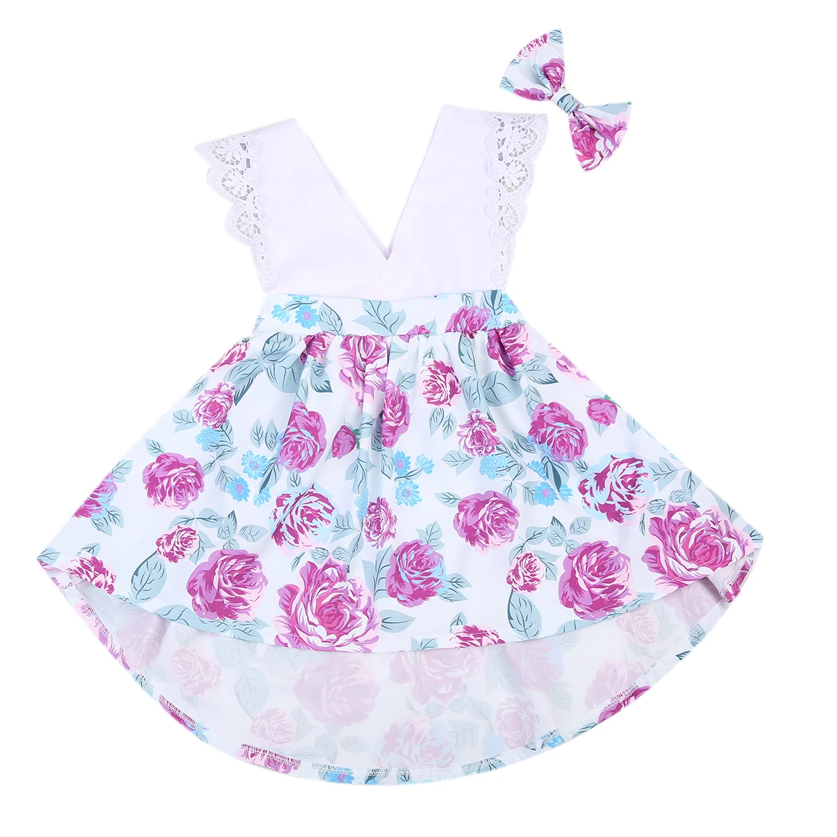 Infant Baby Girls Little Big Sister Matching Clothes Romper T-shirt Dress Children Toddelr Girl Rompers Dresses Print Lovely | Мать и