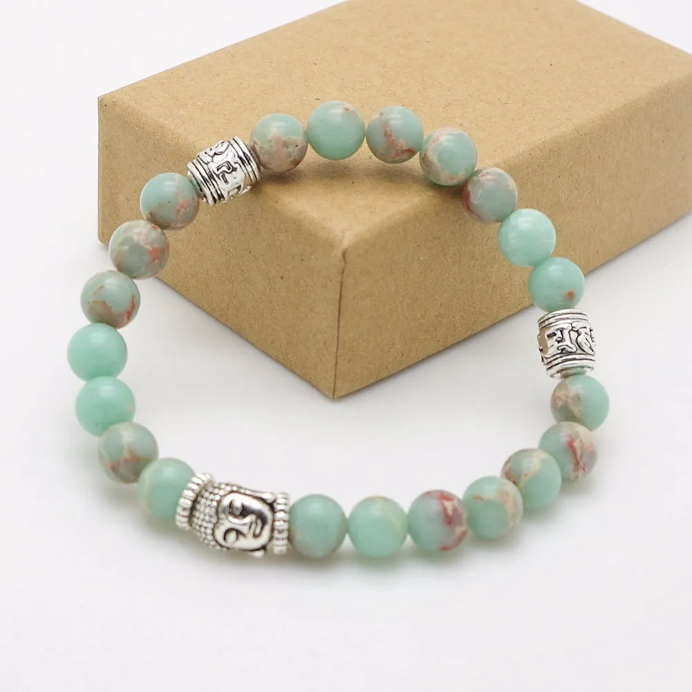 Браслет Будды из натурального камня 7 чакр браслет для йоги молитвы Bijoux