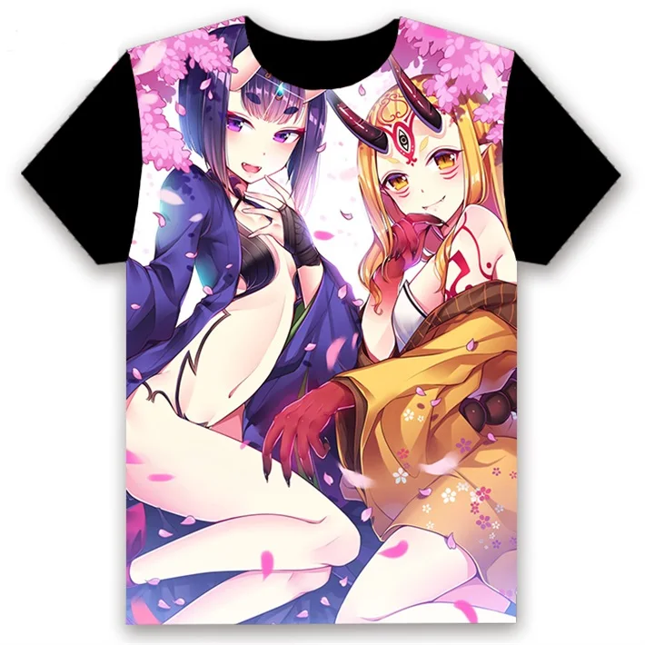 6 Футболка с аниме FGO Fate/Grand Order Shuten douji, косплей, короткий рукав, унисекс, повседневная черная футболка, летняя модная забавная футболка, топы - Цвет: 6