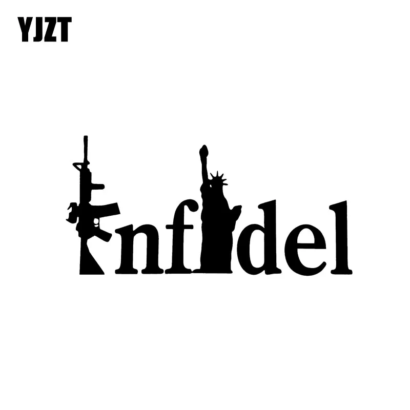 YJZT 15 см * 7 3 Infidel Gun Rights Patriot Momon Labe автомобильные наклейки виниловые