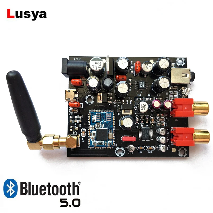 Bluetooth 5,0 приемник PCM5102A Bluetooth DAC декодер аудио Плата с антенной оболочки APTX HD 24 бит IP декодирующий модуль A6-003