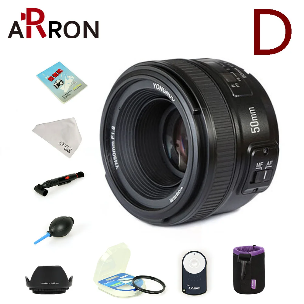 YONGNUO YN50mm объектив с фиксированным фокусом F1.8 Большая диафрагма Авто Фокус для Nikon
