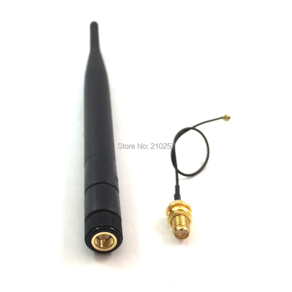 1 шт. 2 4 ГГц Wi Fi сетевая антенна 6dbi Omni с Sma штекером + разъем к u.fl Ipex РЧ кабель 13 15 см