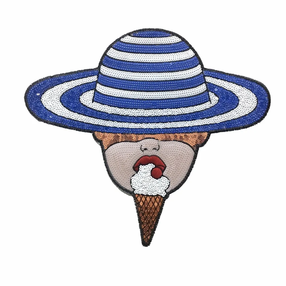 2018 новые нашивки для девочек с мороженым одежды футболки сделай сам швейные