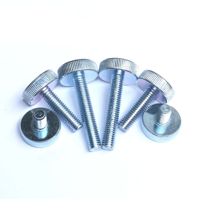 M3 M4 Knurled Thumb Screw GB835 Flat Head Adjust Screws Carbon steel Bolts Size 6mm-30mm | Обустройство дома