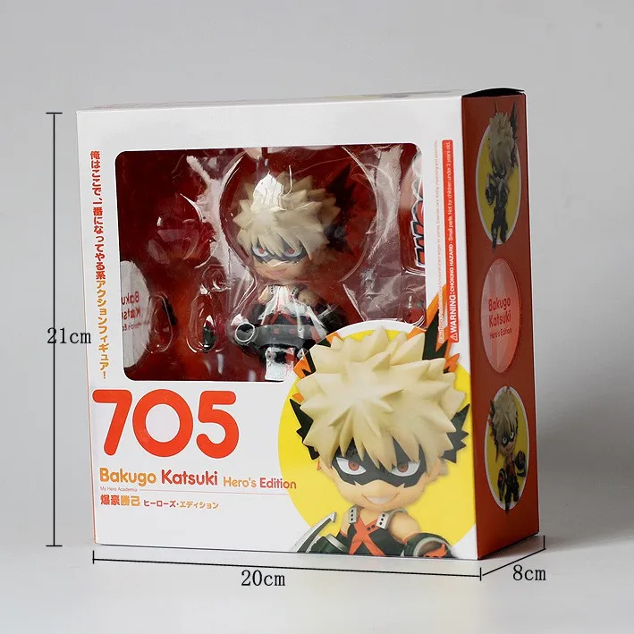 Аниме Мой герой Academy 10 см Nendoroid Izuku Midoriya 686/Bakugou катсуки 705 фигурка