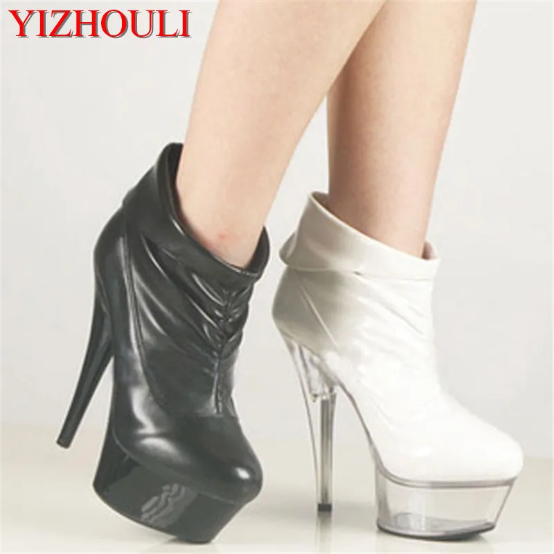 Sexy comfortable matte 15cm short-leg high-heeled shoes sexy boots 6 inch classic short boots club heels for women size