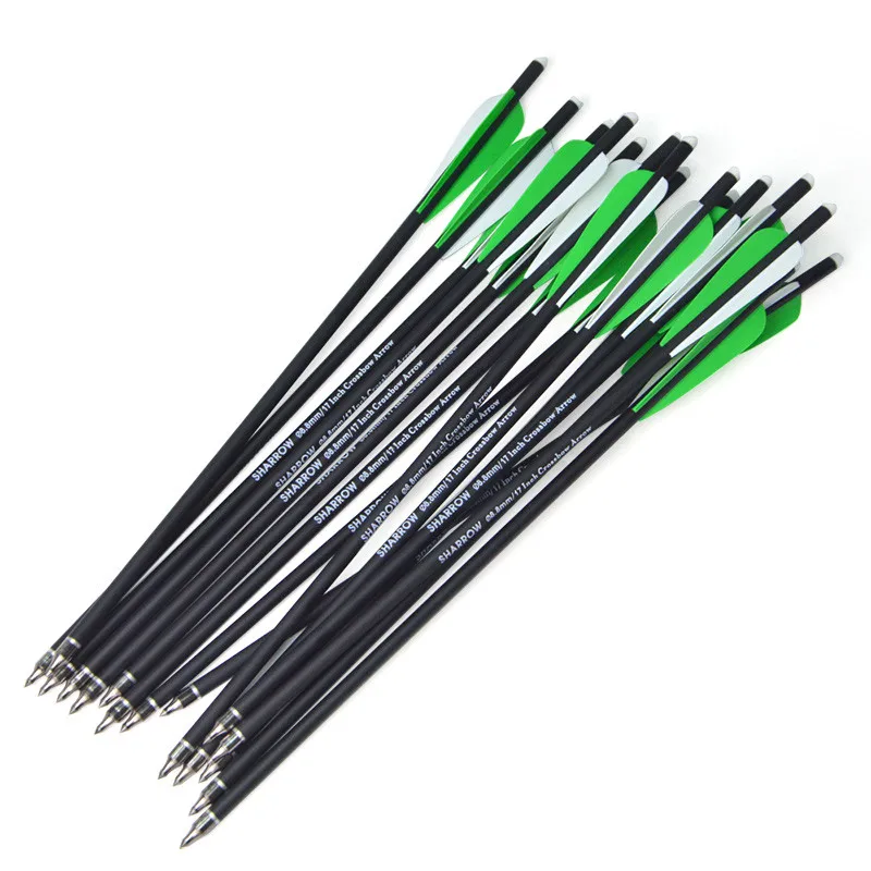 6/12pcs 17inch Archery Crossbow Bolts Arrow Carbon Rubber Feather Replaceable Blade Broadhead OD8.8mm Shooting Accessories | Спорт и