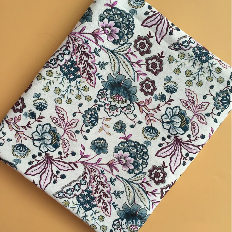 50x150cm Cotton Linen Fabric DIY ZAKKA Home Deco Print Paisley Flower 1010-5 | Дом и сад