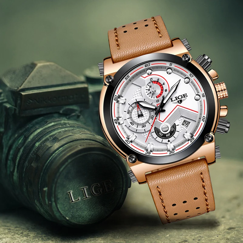 Relojes hombre LIGE мужские часы топ брендовая мужская Повседневная мода кварцевые
