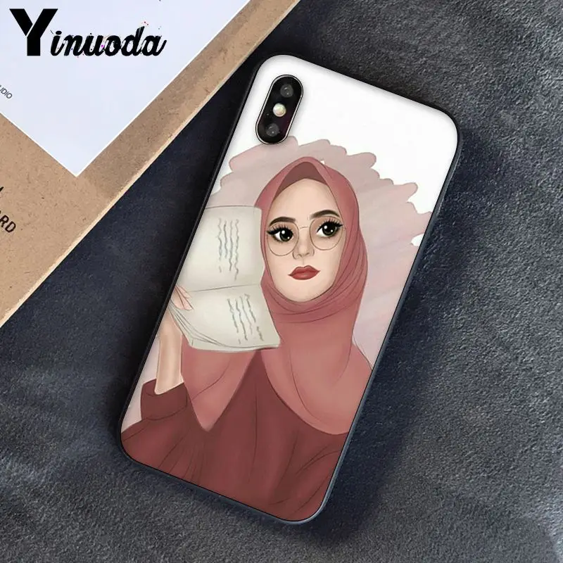 Yinuoda Мусульманский Исламский мультфильм девушка протектор чехол для телефона
