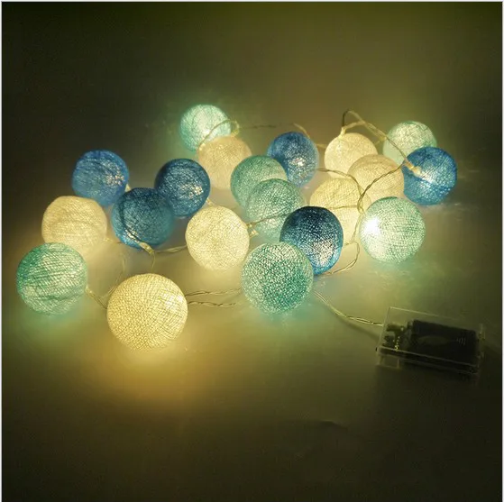 Гирлянда светодиодная с хлопковыми шариками 20 светодиодов|led battery string lights|led poweredled