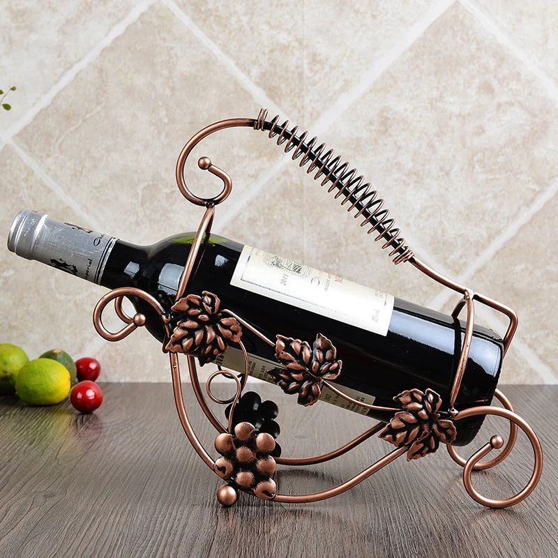 Европейские винные полки винтажные Железные украшения модная красная полка для