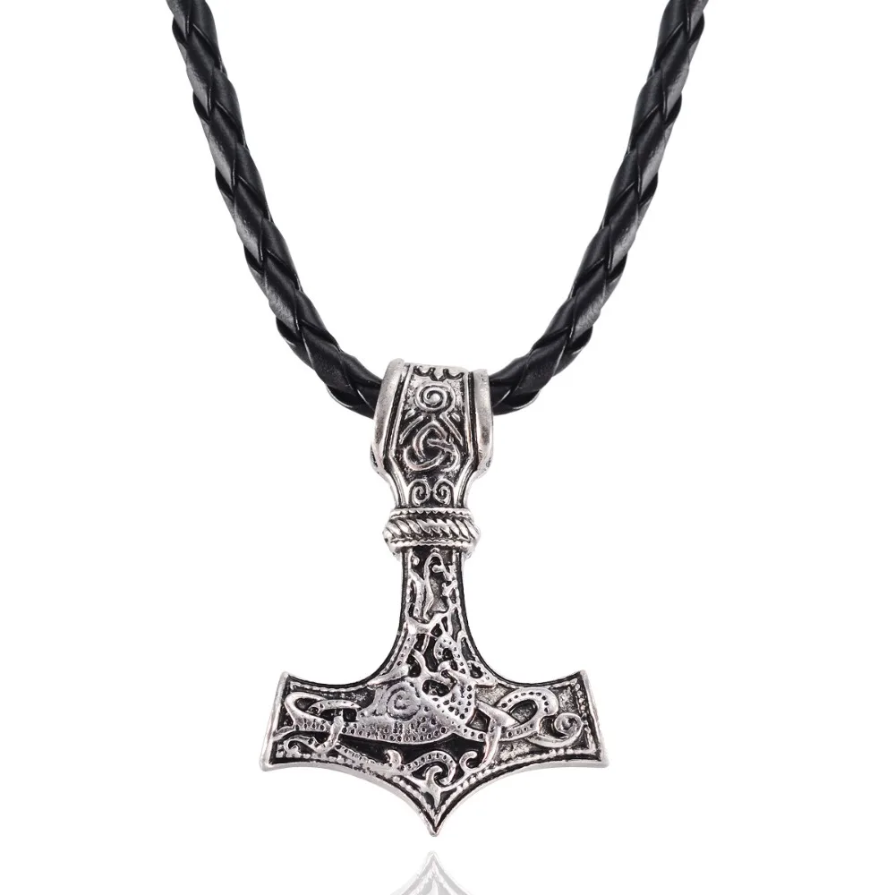 Викинги шнур Odin ожерелье Ворон Тора молот Мьёльнир косплей девушка друг подарок