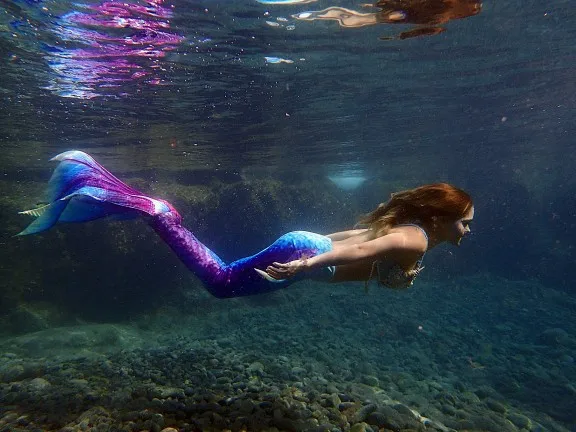 Black Pearl Mermaid Tail: Big Kids, Adults, Women, Men - Mermaid Tail with Flipper for Beach Costumes and Swimsuits image 6