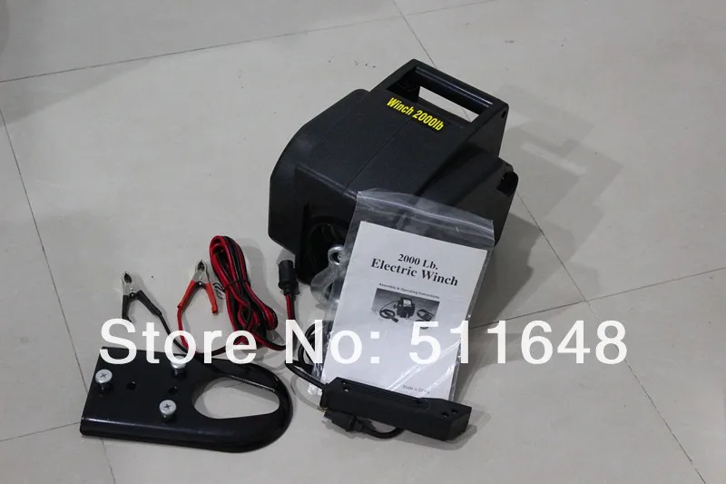 Яхта лебедка, лодочная лебедка, лебедка баржи 12V 2000lb электрическая лебедка