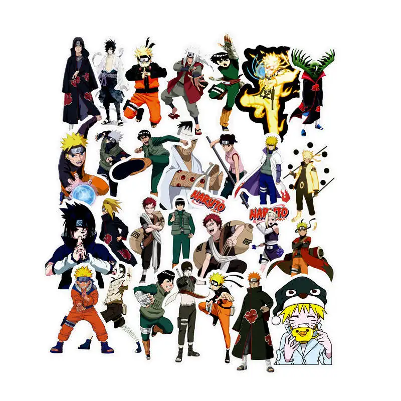 50 шт./лот стикеры Naruto аниме персонажи смесь наклейки Наклейка чемодан скейтборд Наруто рисунок граффити наклейка s на ноутбук
