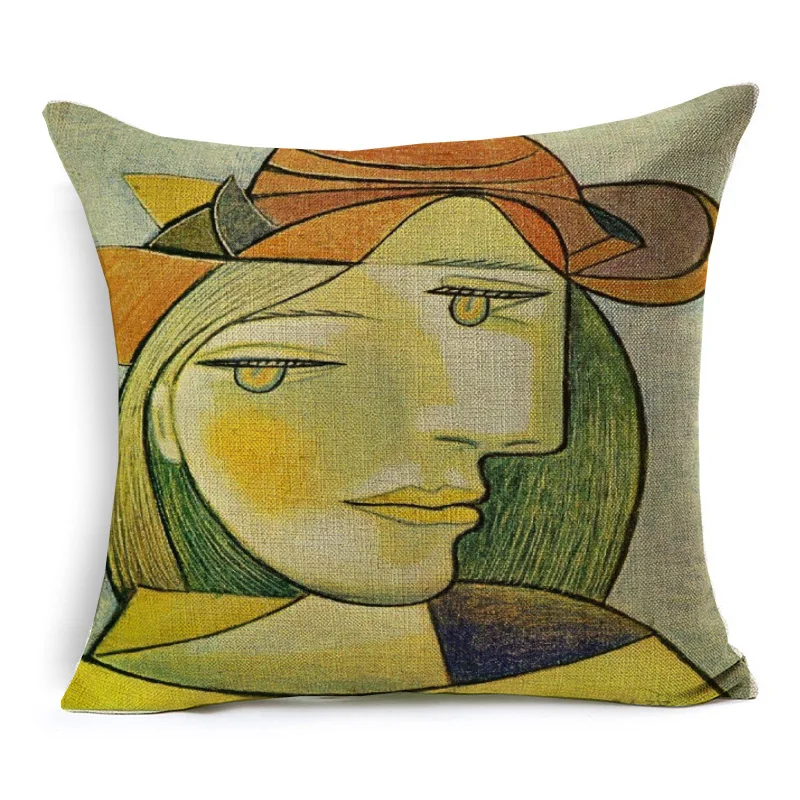 Красивая девушка чехол для подушки наволочка с рисунком маслом Пикассо хорошее