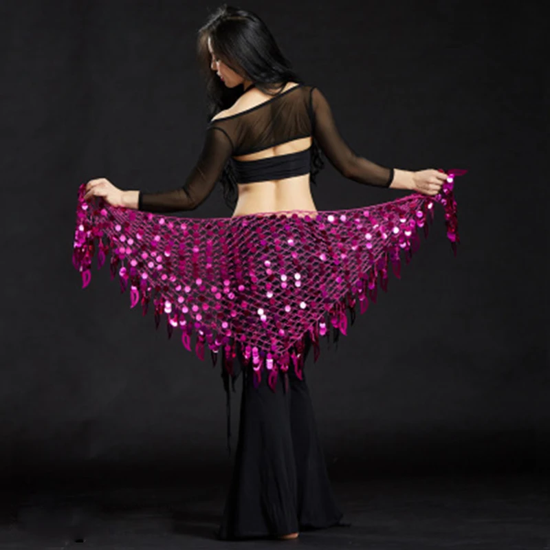 1 шт блесток восточные пояса для танца живота женщин Bellydance хип шарф красочные