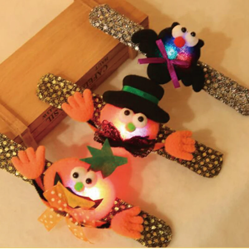 

Halloween Pumpkin LED Flashing Wrist Band Bracelet Band Belt Light Up Dance Party Glow Gift Multi Colors Light Up Party