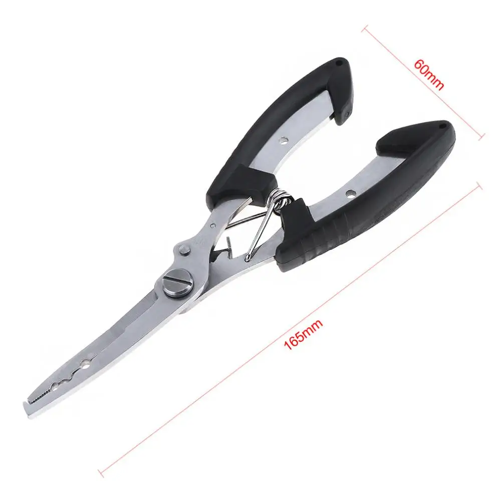 

Multifunctional Stainless Steel Fishing Pliers Scissors Line Cutter Remove Hook Fishing Tackle Tool with Black Nylon Bag