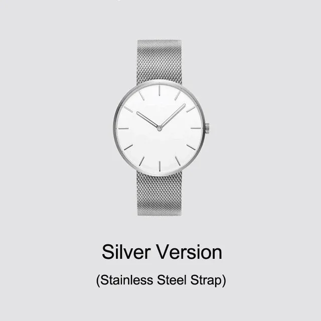 Stainless Strap Xiaomi TwentySeventeen, кварцевые наручные часы из нержавеющей стали для мужчин и женщин, водонепроницаемые часы со стальным ремешком, браслет, 3 АТМ, подарок для влюбленных - Цвет: Stainless Strap