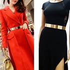 Ремень в винтажном стиле Женский, Роскошный дизайнерский пояс из металла и золота, с регулируемой металлической пластиной, простой, подарочный