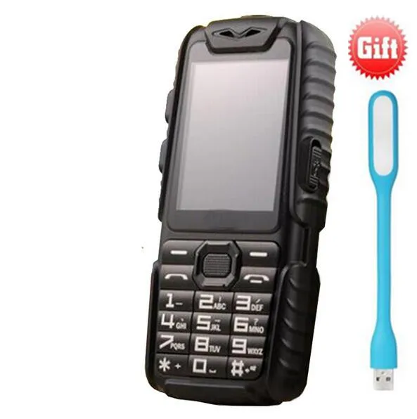 Guophone A6 9800mAH power Bank мобильный телефон 2," 0.3MP камера с английским или фонариком и русской клавиатурой сотовые телефоны - Цвет: Черный