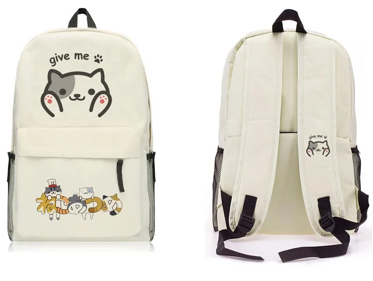Рюкзак Neko Atsume с мультяшным котом рюкзак для заднего двора Студенческая школьная