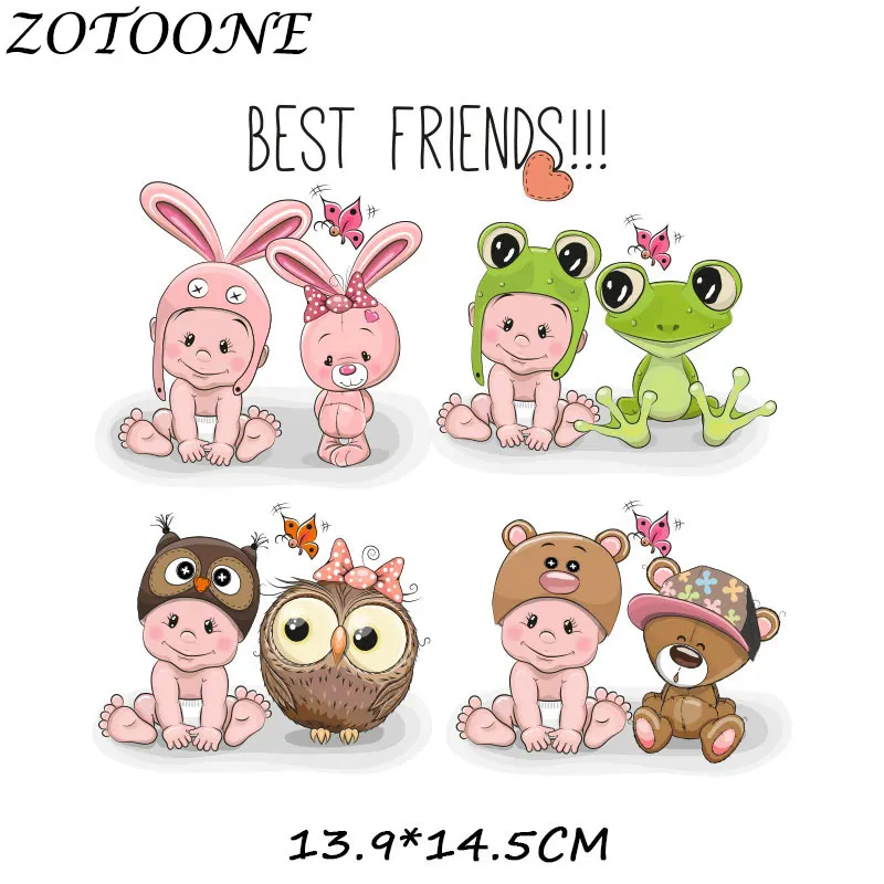 ZOTOONE милые животные, комбинация, единорог, железные нашивки для одежды, термо-Стикеры для одежды, аппликация в виде сердца, детская одежда - Цвет: 932