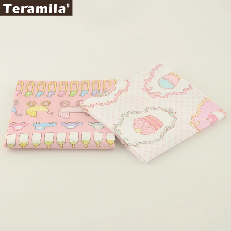 Teramila ткань 50 см x 100 Baby Pattens 2 шт./лот 100% хлопчатобумажная домашний текстиль пэчворк