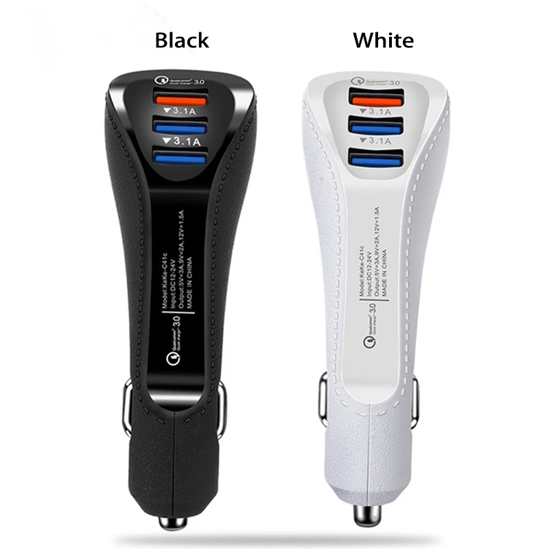 Зарядное устройство с 3 USB портами 0 А автомобильное зарядное для быстрой зарядки