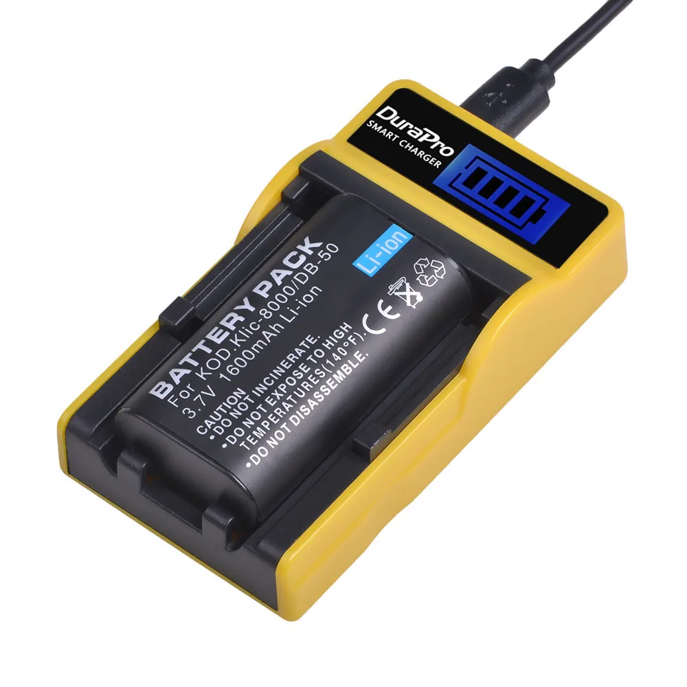 Внешний аккумулятор DuraPro 1600 мАч Φ 8000 литий ионный + зарядное устройство USB с ЖК