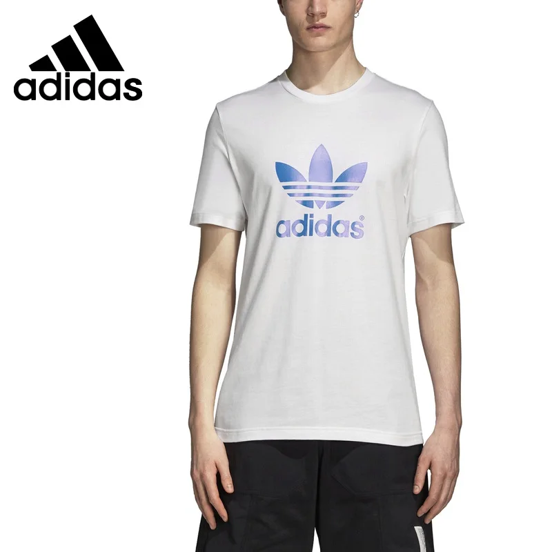 Новое поступление оригинальные мужские футболки с принтом из фольги Adidas Originals