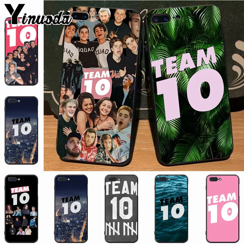 Yinuoda Jake Paul Team 10 Diy защитный чехол для сотового телефона iPhone 7plus 6S 7 8 8Plus X 5S 11Pro