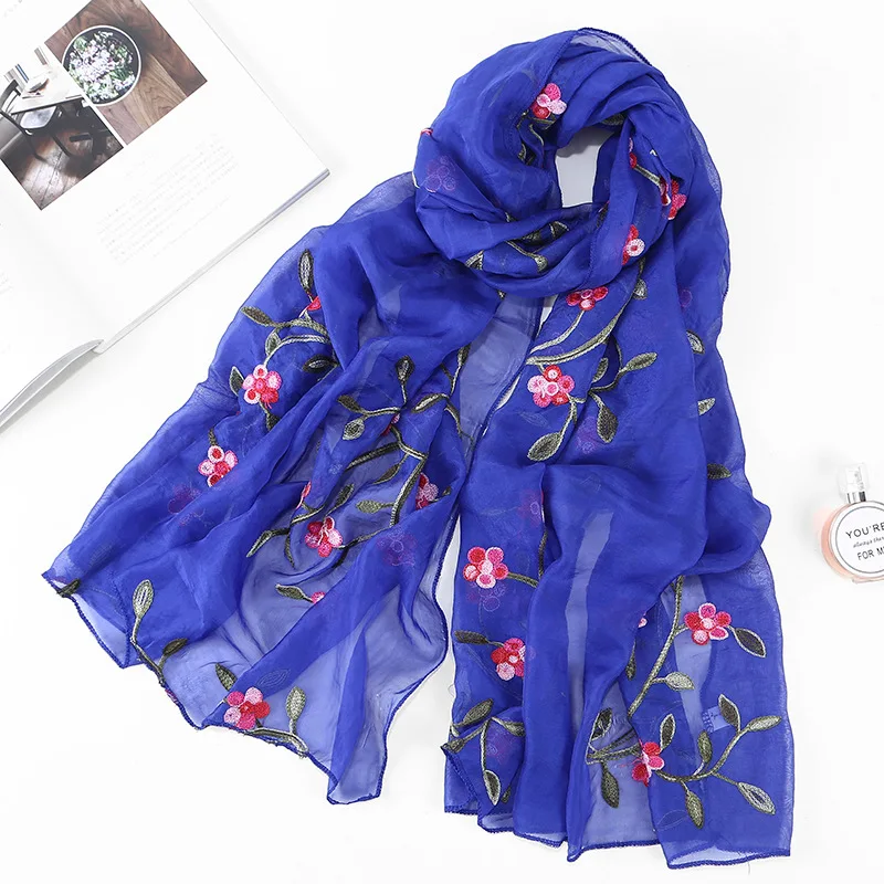 175x75cm 2018 brand women scarf spring summer silk scarves shawls and wraps lady pashmina beach stoles hijab foulard |
