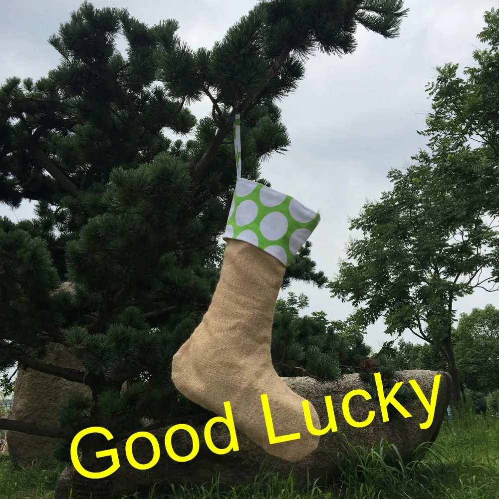 200 шт./лот Бесплатная доставка Большой Рождественский чулок из мешковины