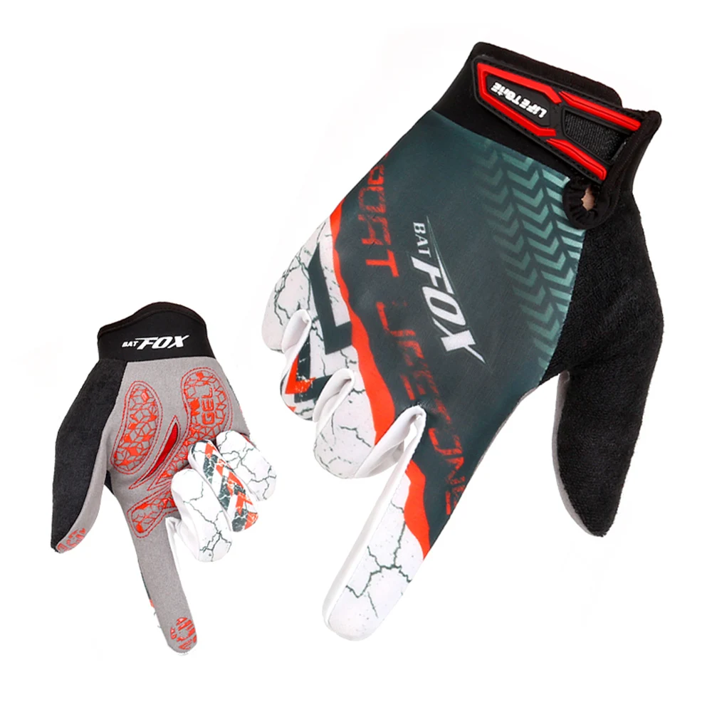 BATFOX 2017 популярные спортивные велосипедные перчатки с полным пальцем для езды на