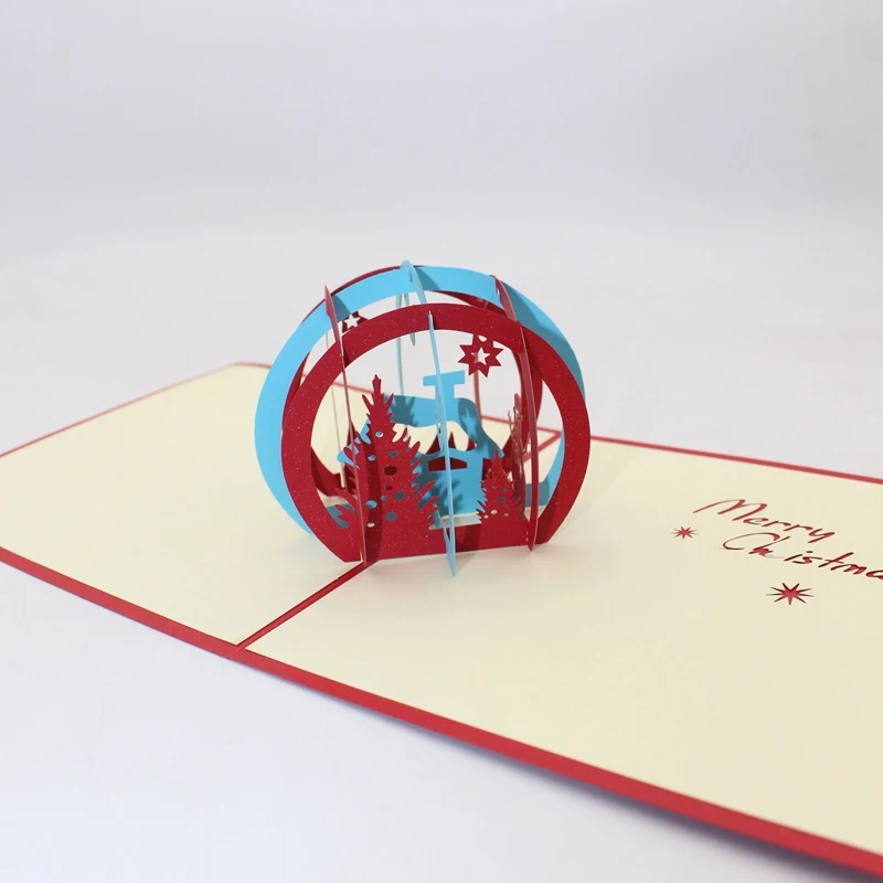 3D Ручная работа новый дизайн кольцо круг рождественский дом бумага