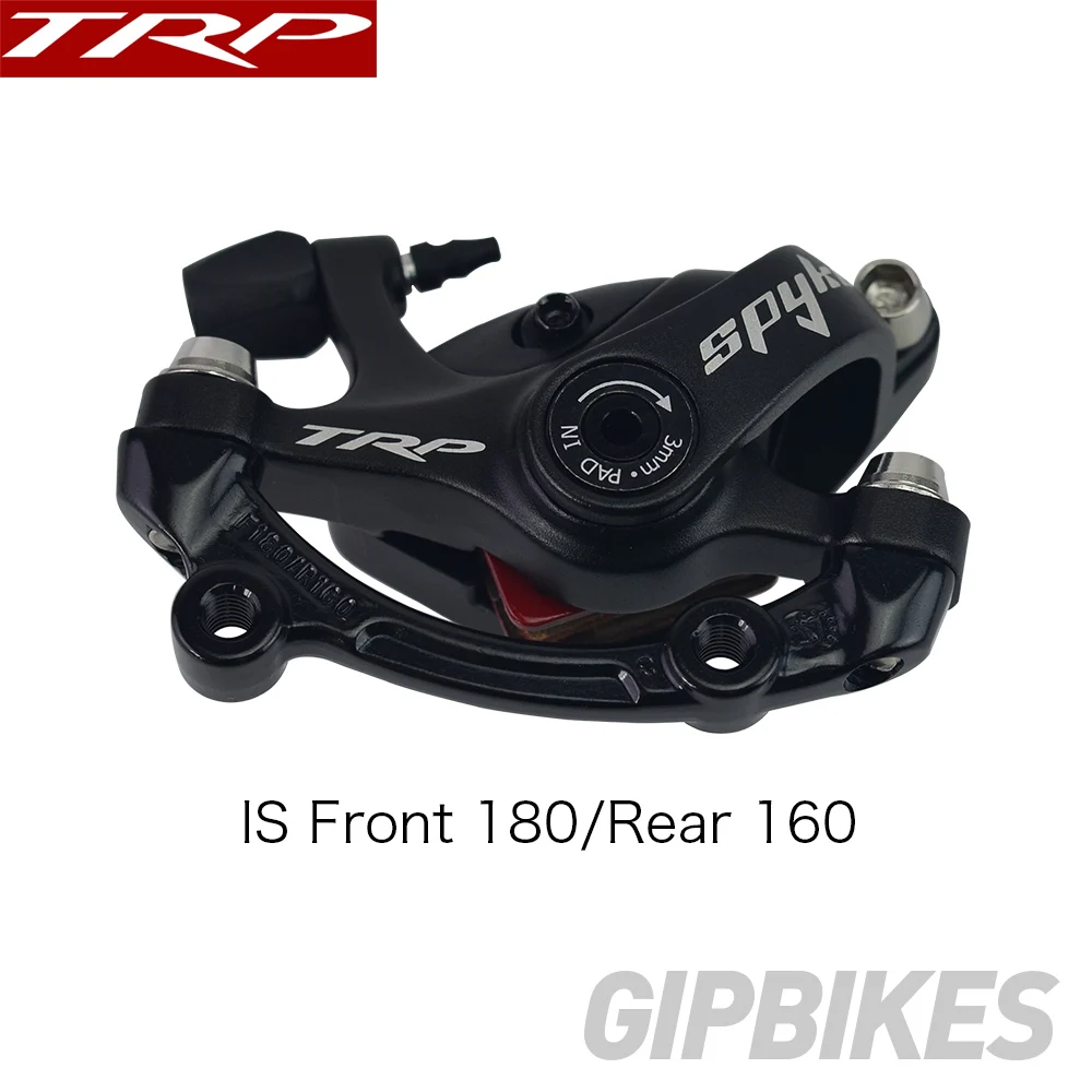 F180R160 No disc TRP SPYKE сплав механические дисковые тормоза суппорт Spyke черные суппорты передние/задние/пара w/или w/o 160 мм диск с адаптером винты - Цвет: F180R160 No disc