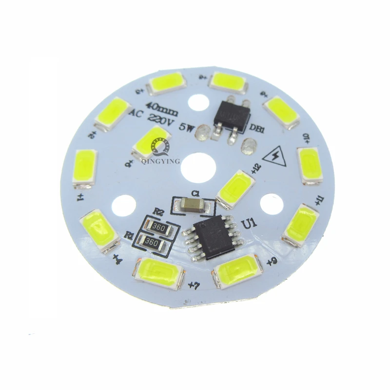 10 шт., 3 Вт, 5 Вт, 7 Вт, 10 Вт, 12 Вт, 15 Вт, 18 Вт, 24 Вт, ac 220 В, светодиодный pcb SMD5730, интегрированный ic драйвер, белый/теплый белый светильник, светодиодный источник лампы