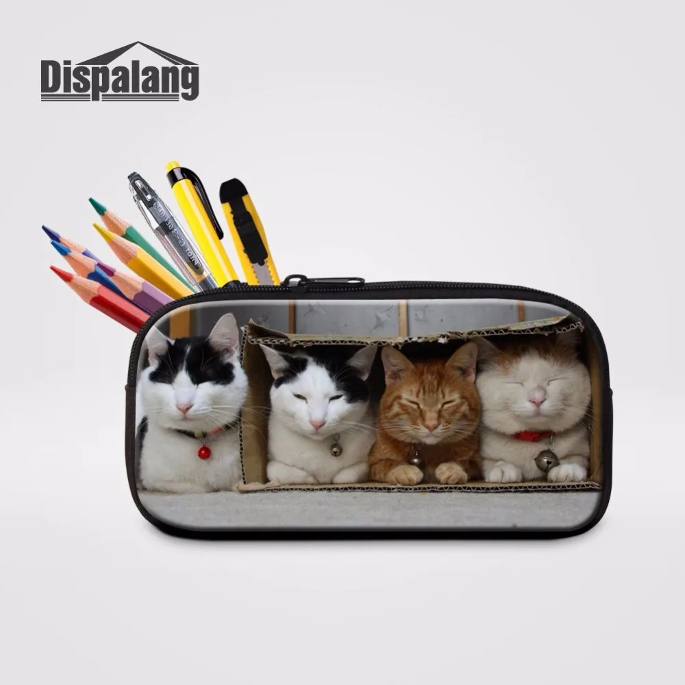 Коробка Dispalang с милым котом для хранения карандашей сумка держатель ручек модная