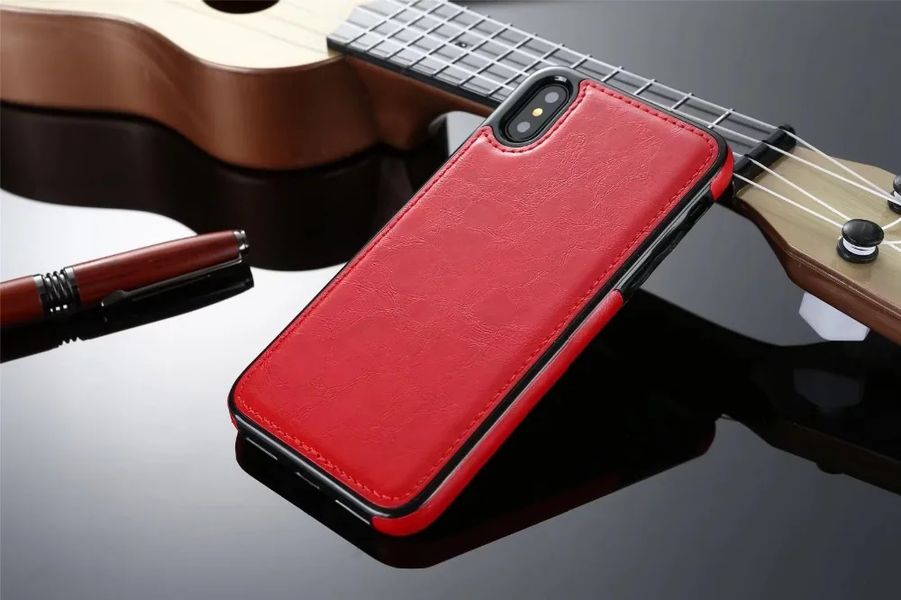 HengLiTai роскошный винтажный Магнитный чехол из искусственной кожи для Apple IPhone X Магнитный чехол для iPhone X Автомобильный держатель для телефона чехол