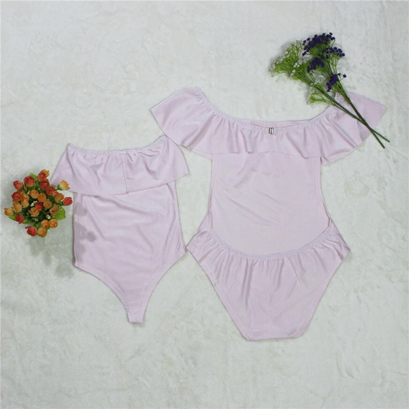 Модный Купальник для мамы и дочки летняя семейная одежда бикини с открытыми