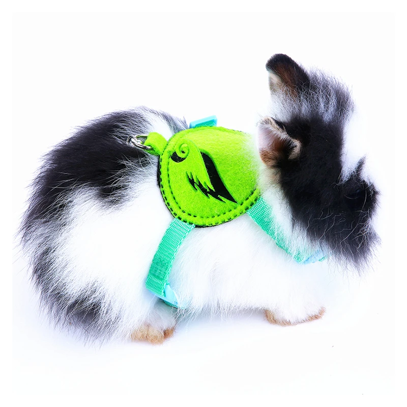 Новинка небольшой поводок в виде животного с тканевой аппликацией узором крыла и