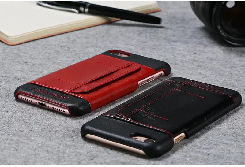 Чехол для iphone 7 8 plus apple Capa Funda Etui Роскошный кожаный чехол на заднюю панель мобильного телефона аксессуары Coque Shell carcasas слот для карт