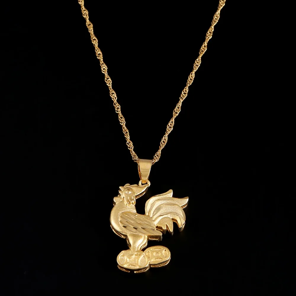 Куриное ожерелье петух для женщин девушка милый кулон животного цепочка