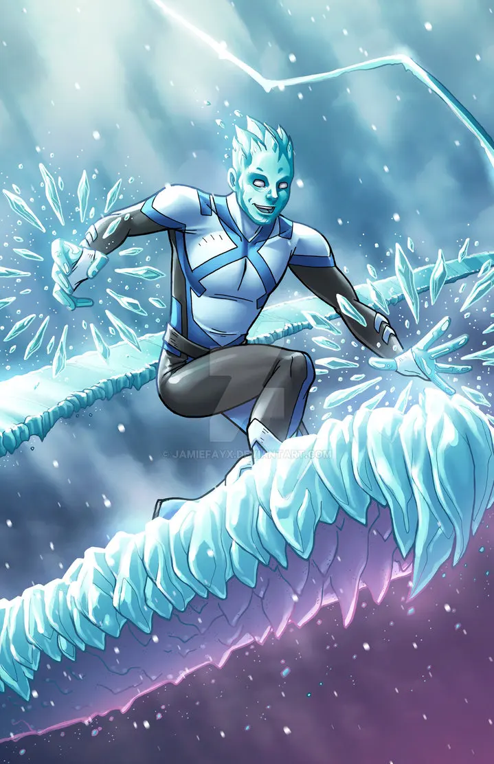Iceman X MEN синий костюм для косплея 3D принт лайкра Zentai боди Xmen супергерой