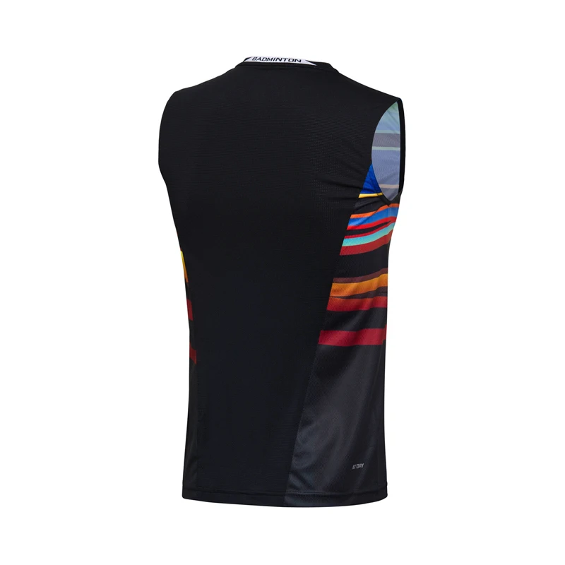 Li-Ning Мужской сухой жилет для бадминтона дышащий светильник рубашки соревнований