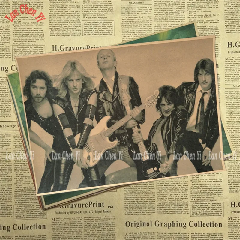 Judas Priest группа классический ностальгические матовые плакат на крафт-бумаге офис подарок столовая домашний Декор стикер дизайн - Цвет: Прозрачный